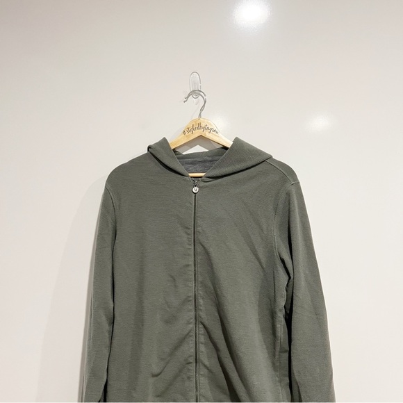 Vuori Mens S Performance Waffle Zip Hoodie Sweatshirt Dusty Pine Green - Picture 8 of 13